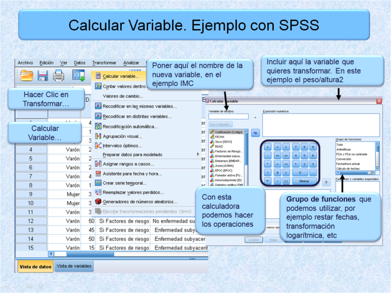 Calcular variable